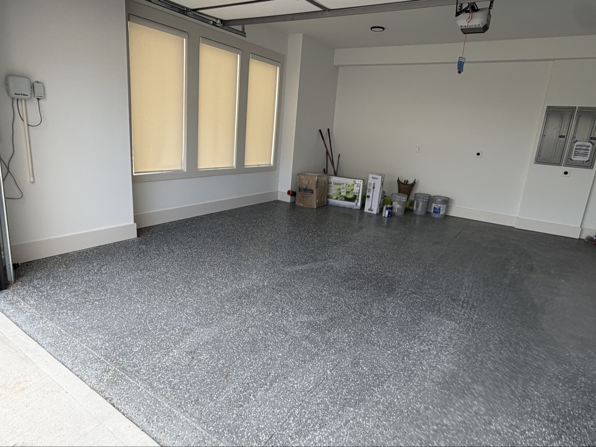Same garage clean and empty after the cleanout